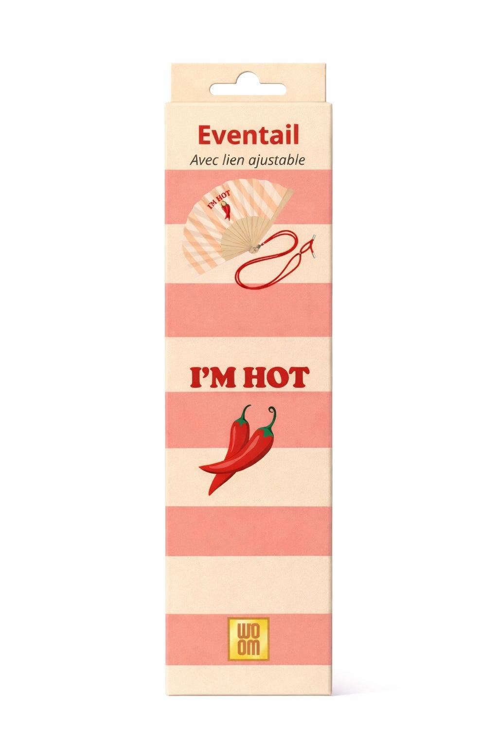Eventail avec Bandoulière et Boîte Cadeau - I'm Hot
