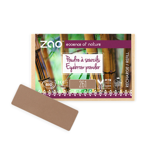 Poudre à sourcils rectangle bio - Couleurs au choix