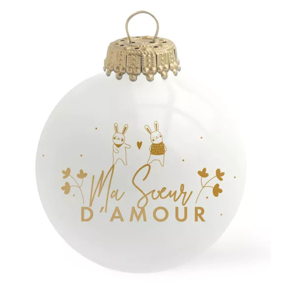 Boule de Noël Soeur d'amour