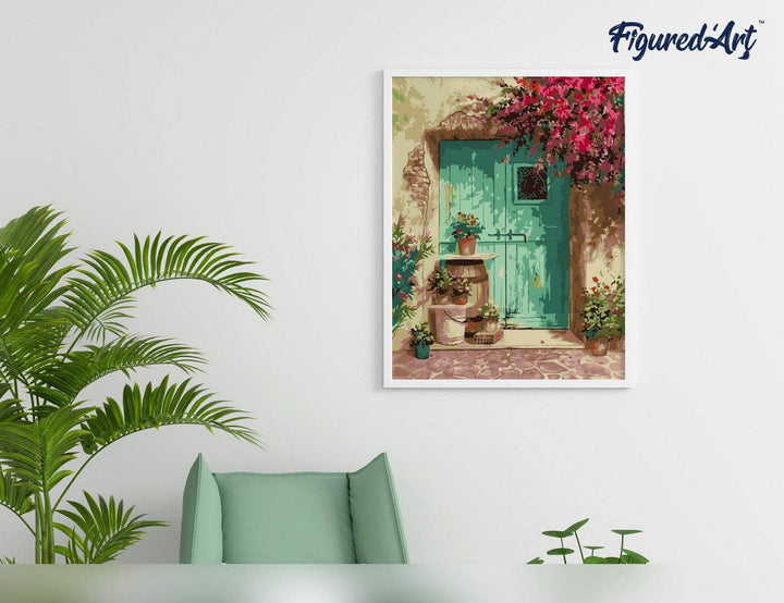 Peinture par numéros : Porte verte