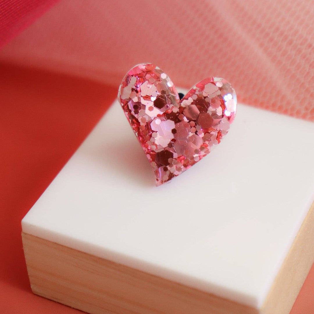 Pin's Coeur Vieux rose