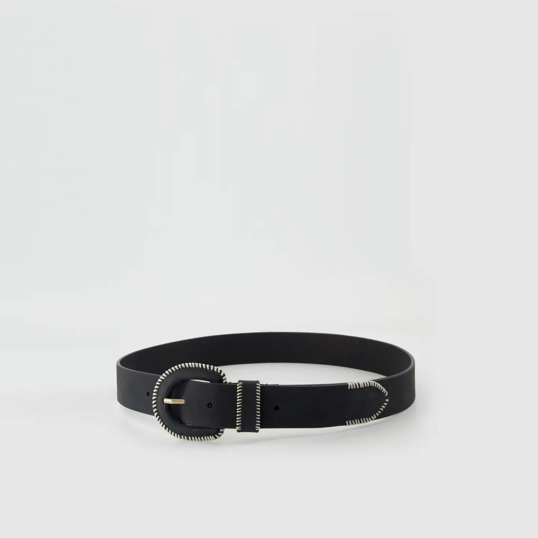 CEINTURE CUIR SUEDE NOIR GALA