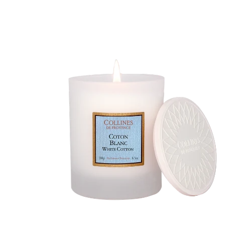Bougie parfumée Coton Blanc - 180gr