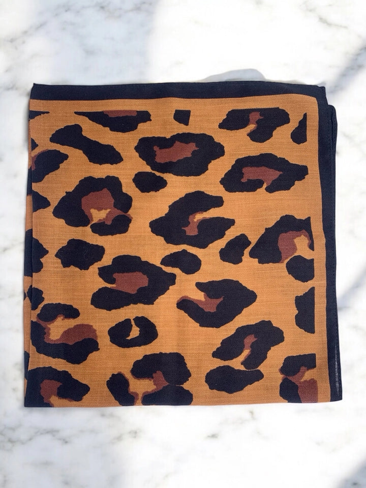 Foulard Carré Léo - marron
