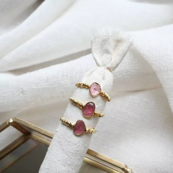 Bague Soumya - Tourmaline rose