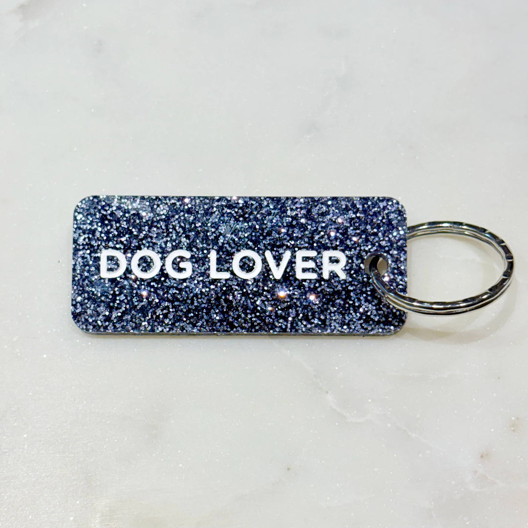 Porte-clés à paillettes - DOG LOVER
