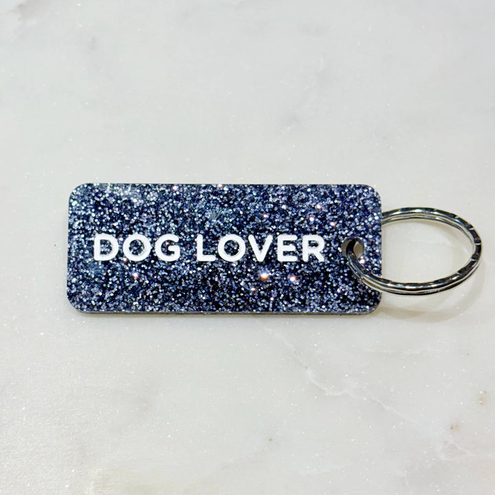 Porte-clés à paillettes - DOG LOVER