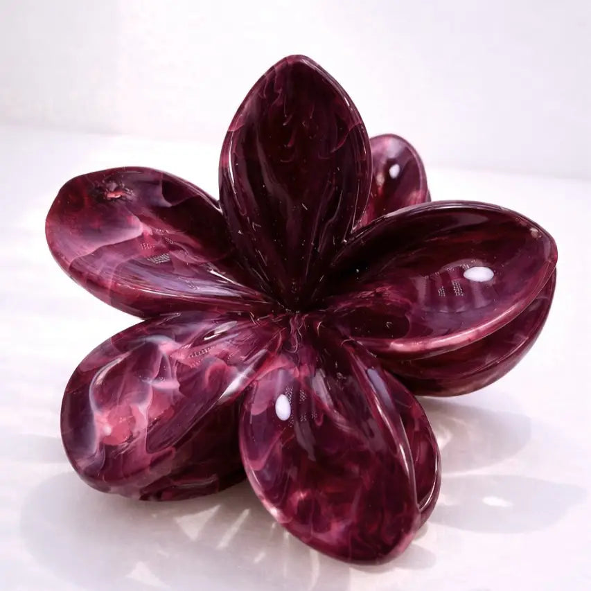 Pince à cheveux - Fleurs Rouge