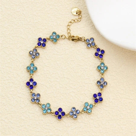 Bracelet trèfle - Bleu