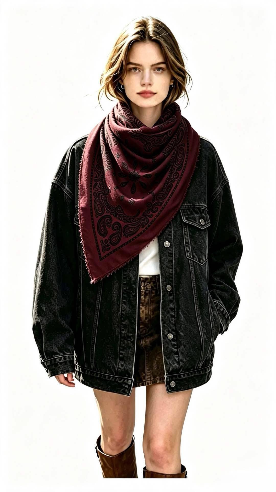 Foulard carré Bordeaux