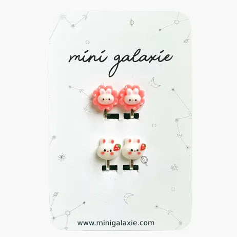 Boucles d'oreilles clips - Lapins