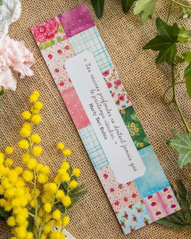 Marque pages Printemps - Citation