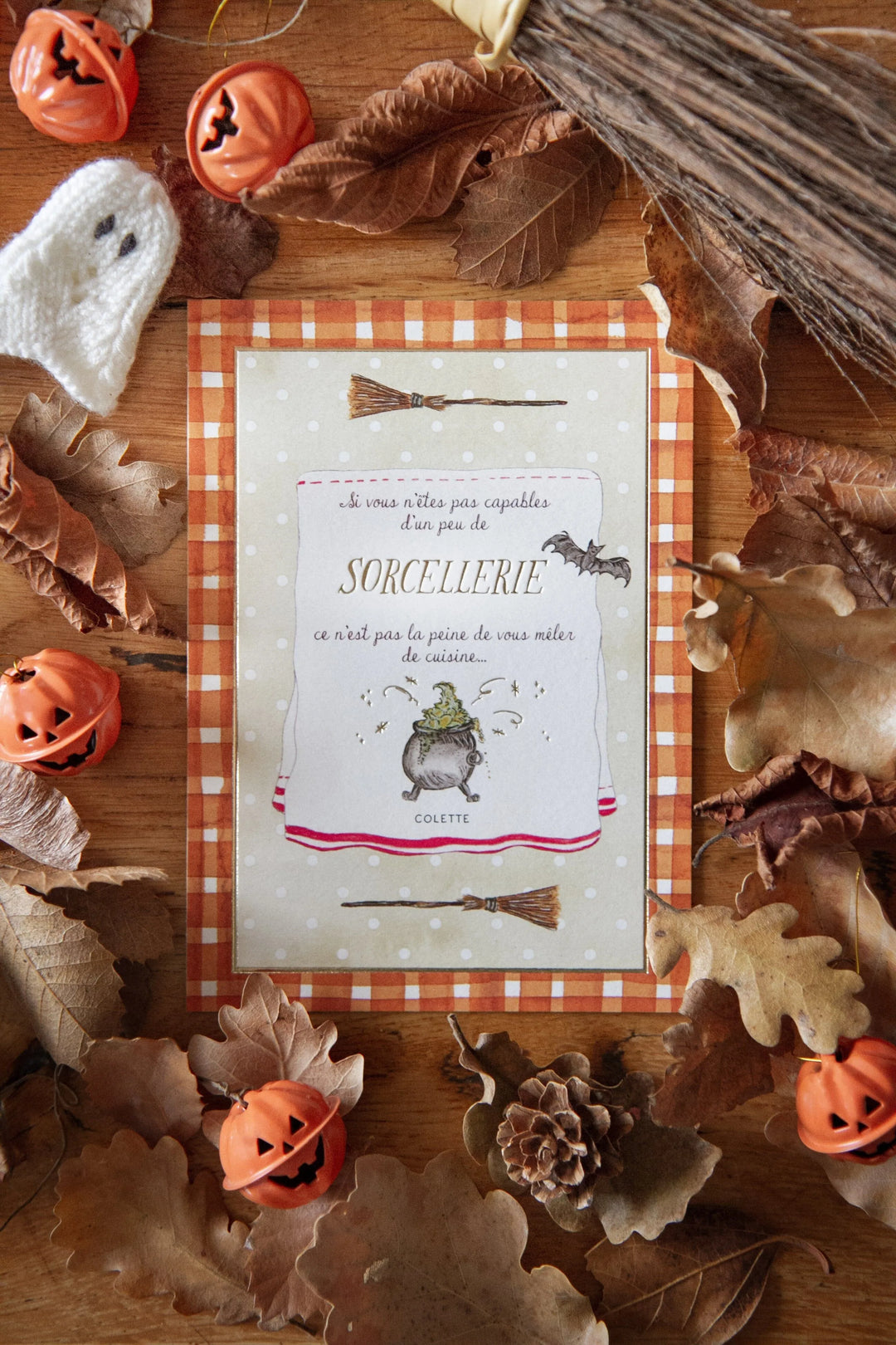 Carte Citation Colette d'Halloween sorcellerie