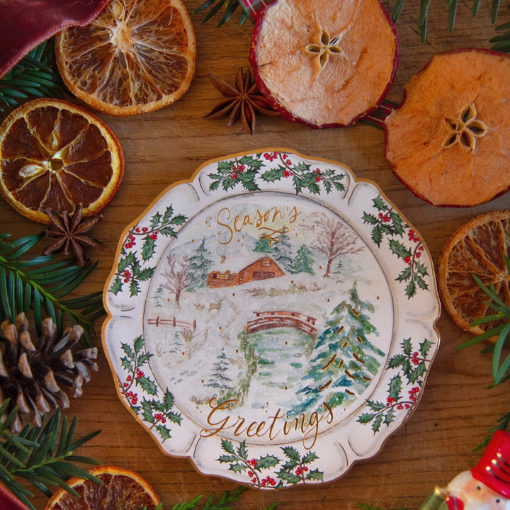 Carte - Assiette de Noël