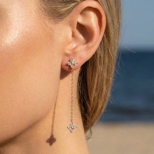 Boucles d'oreilles - Camillia doré