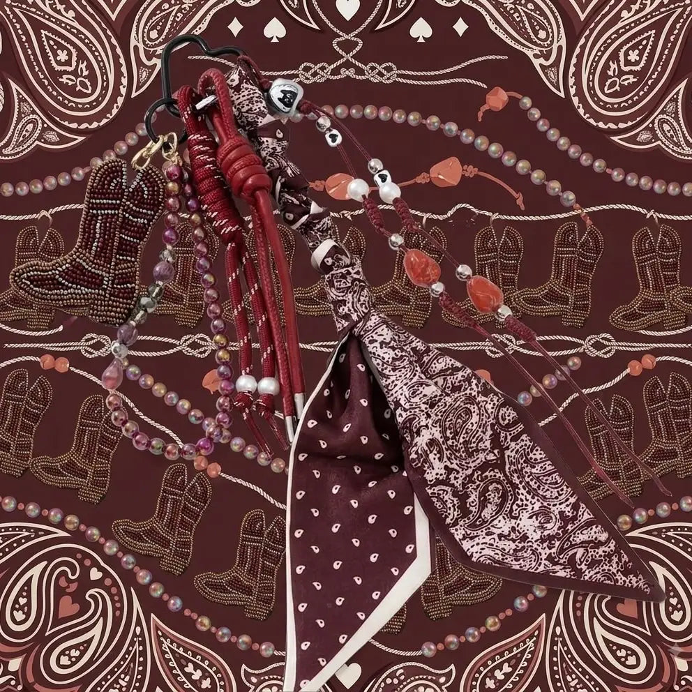 GriGri Western bohème - bandana Rouge