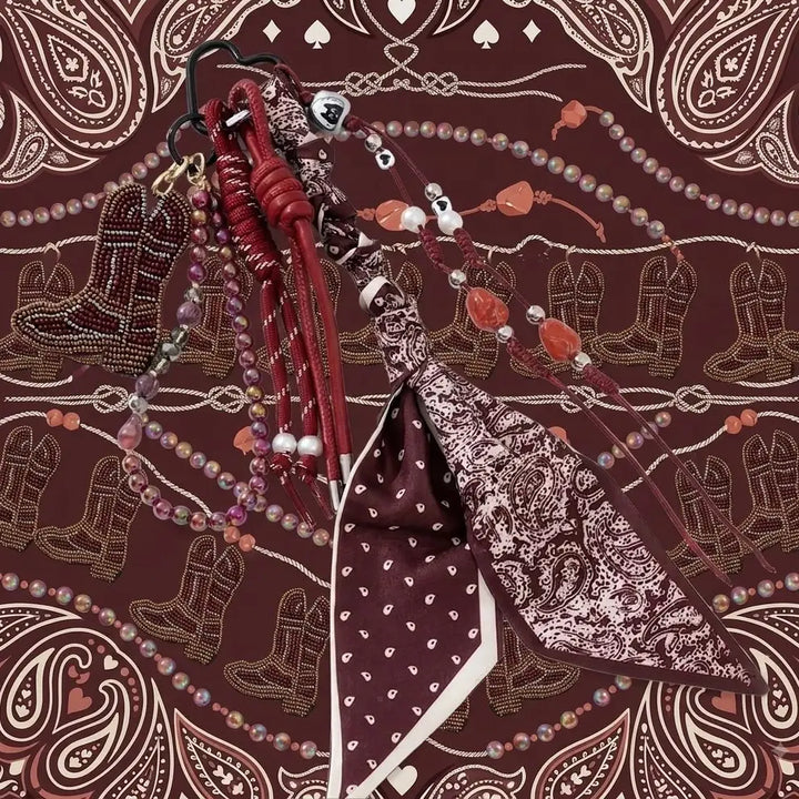 GriGri Western bohème - bandana Rouge