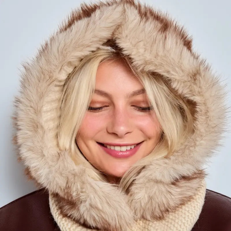 Cagoule Fourrure -  beige