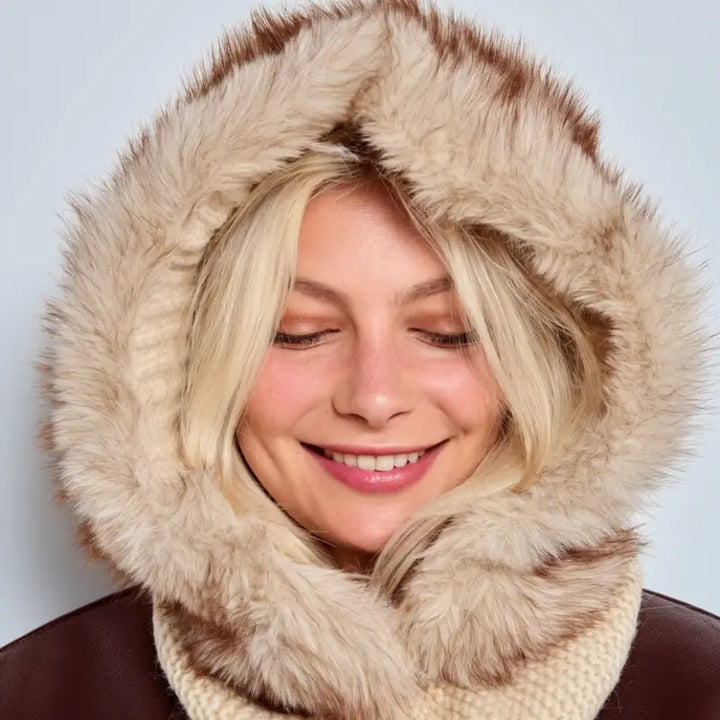 Cagoule Fourrure -  beige
