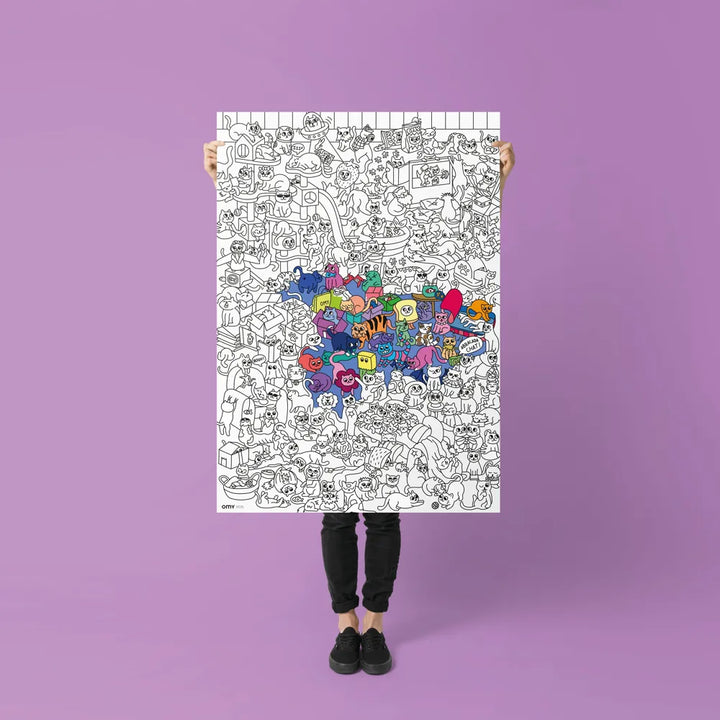 Poster géant à colorier - Kitty