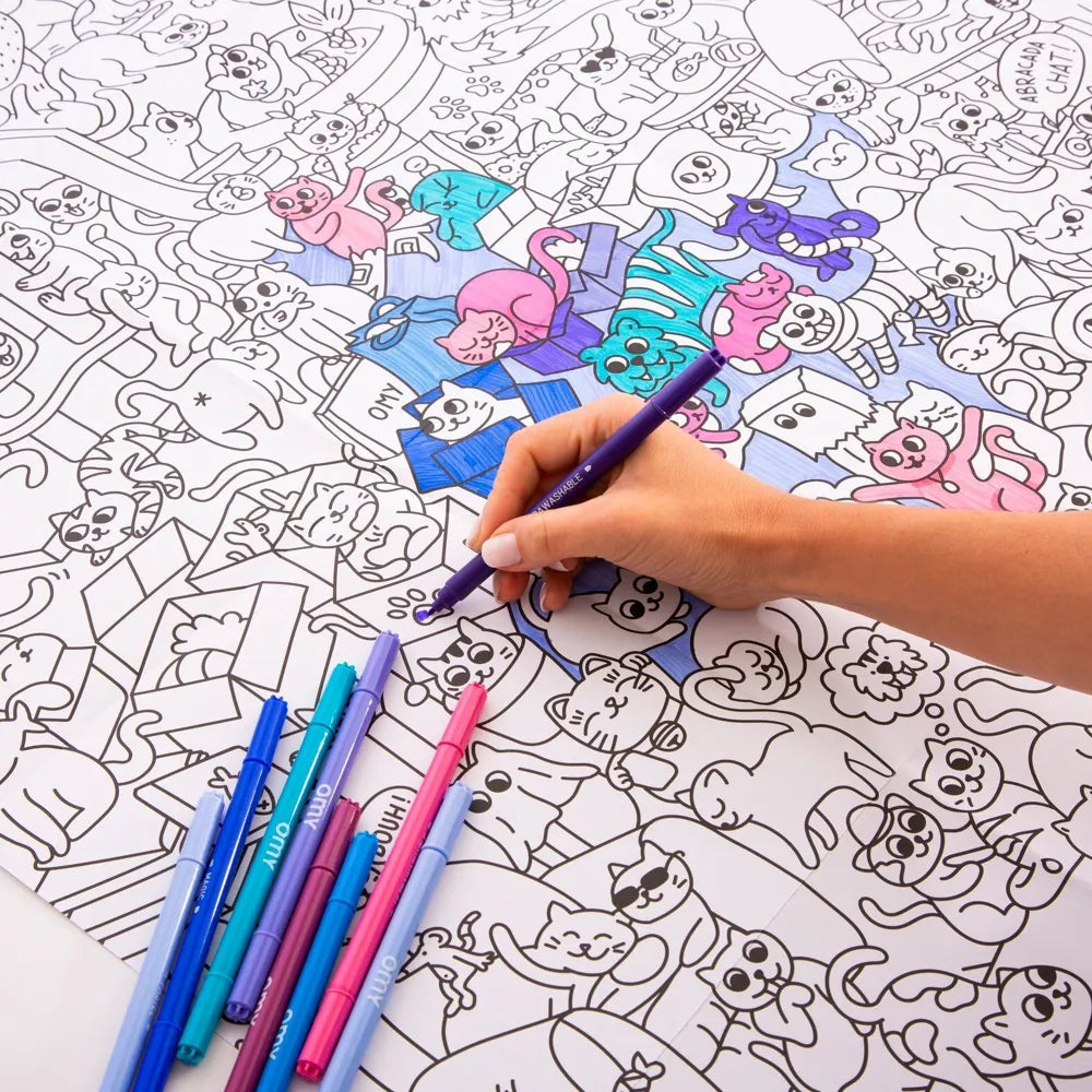 Poster géant à colorier - Kitty