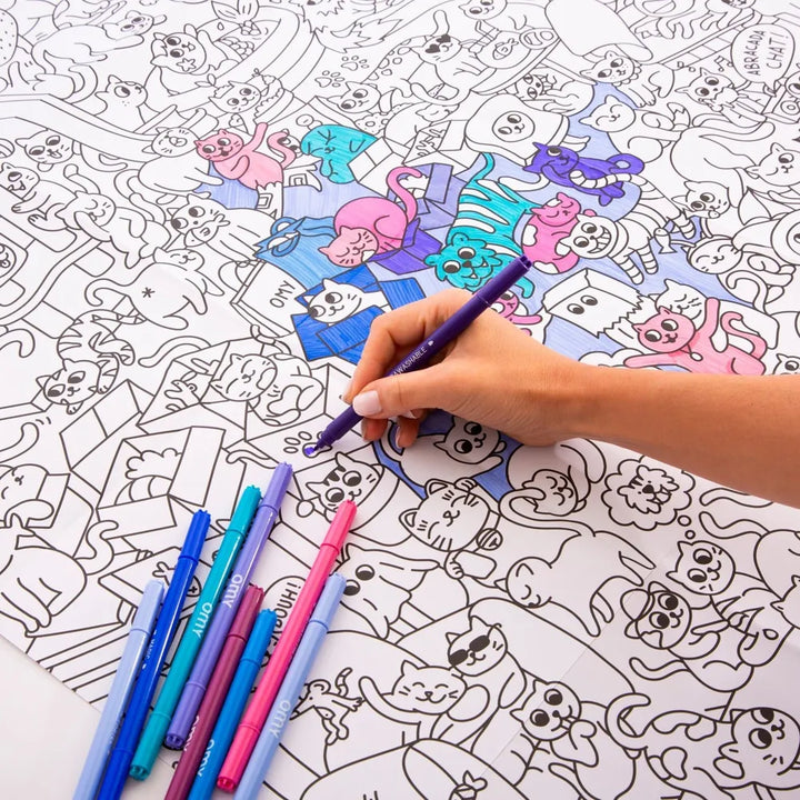 Poster géant à colorier - Kitty