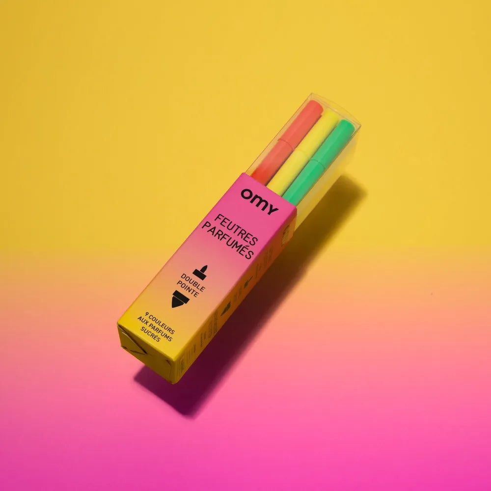 Boite de 9 feutres parfumés
