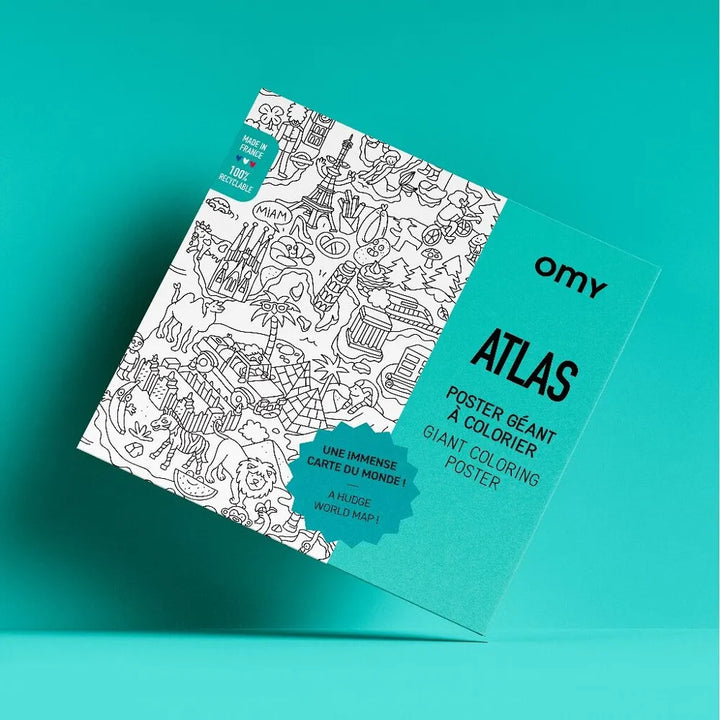 Poster géant à colorier - Atlas