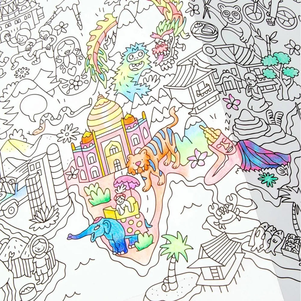 Poster géant à colorier - Atlas