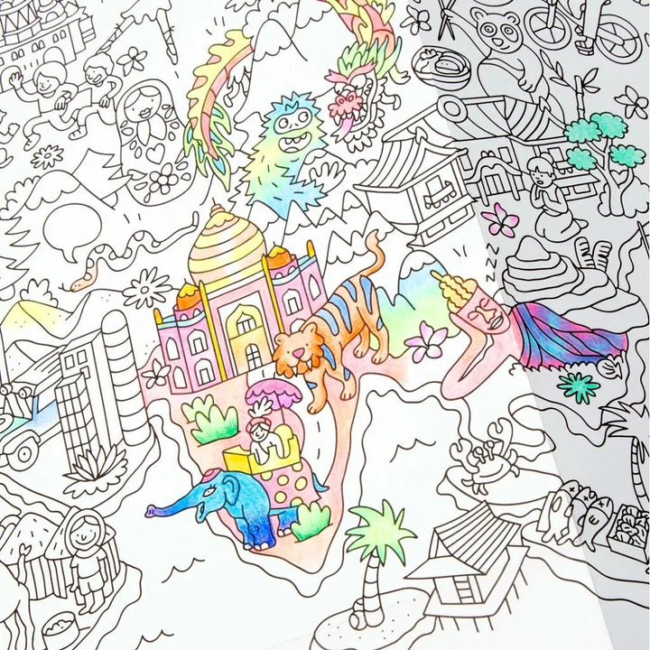 Poster géant à colorier - Atlas