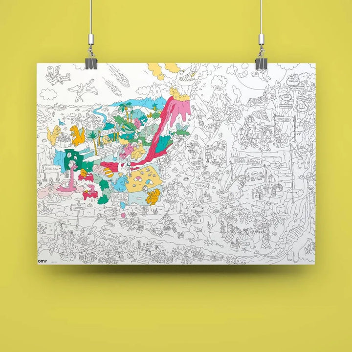 Poster géant à colorier - Dino