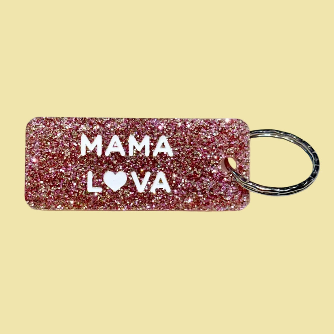 Porte-clés à paillettes - Mama lova Rose