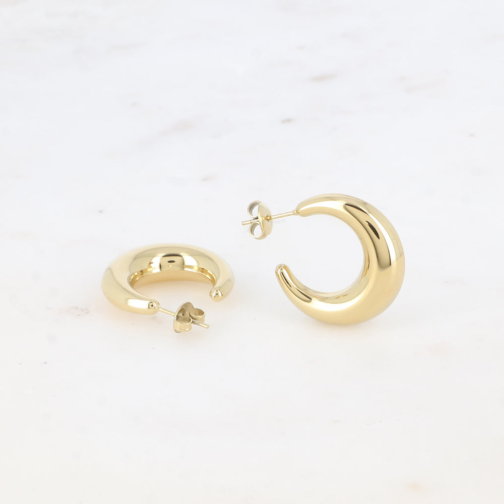 Boucles d'oreilles - Créoles Little Moon Doré (25mm)