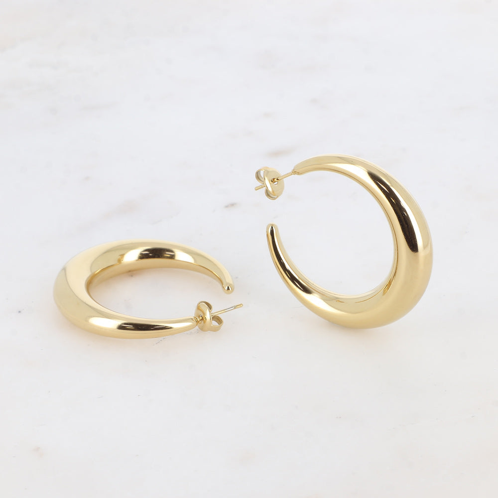 Boucles d'oreilles - Créoles Moon Doré (38mm)