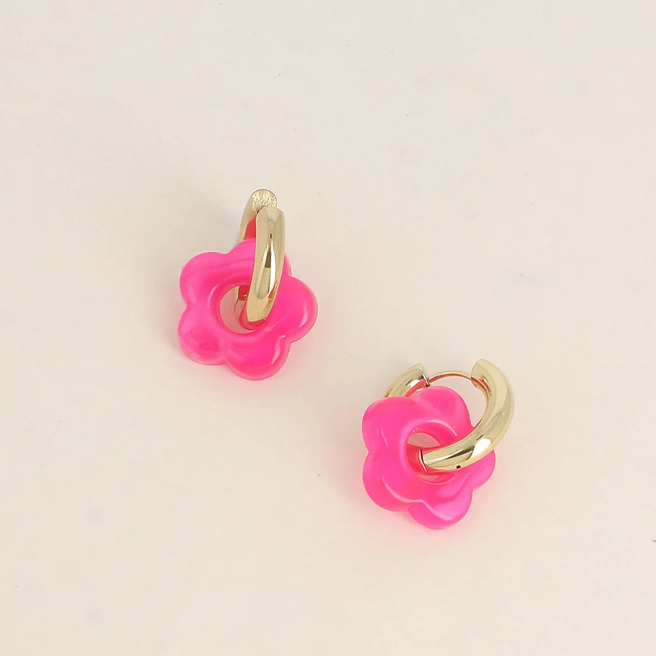 Boucles - Flo rose fushia