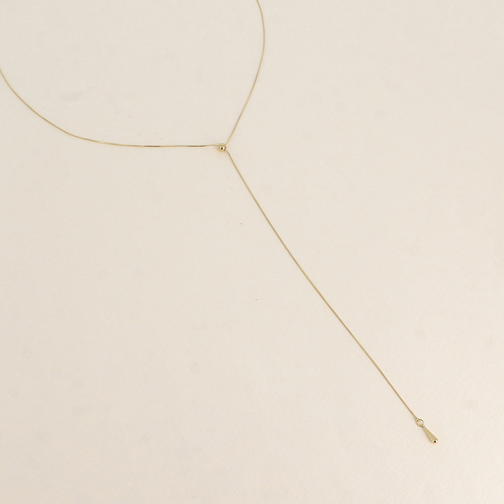 Collier Cravate - Serpent doré