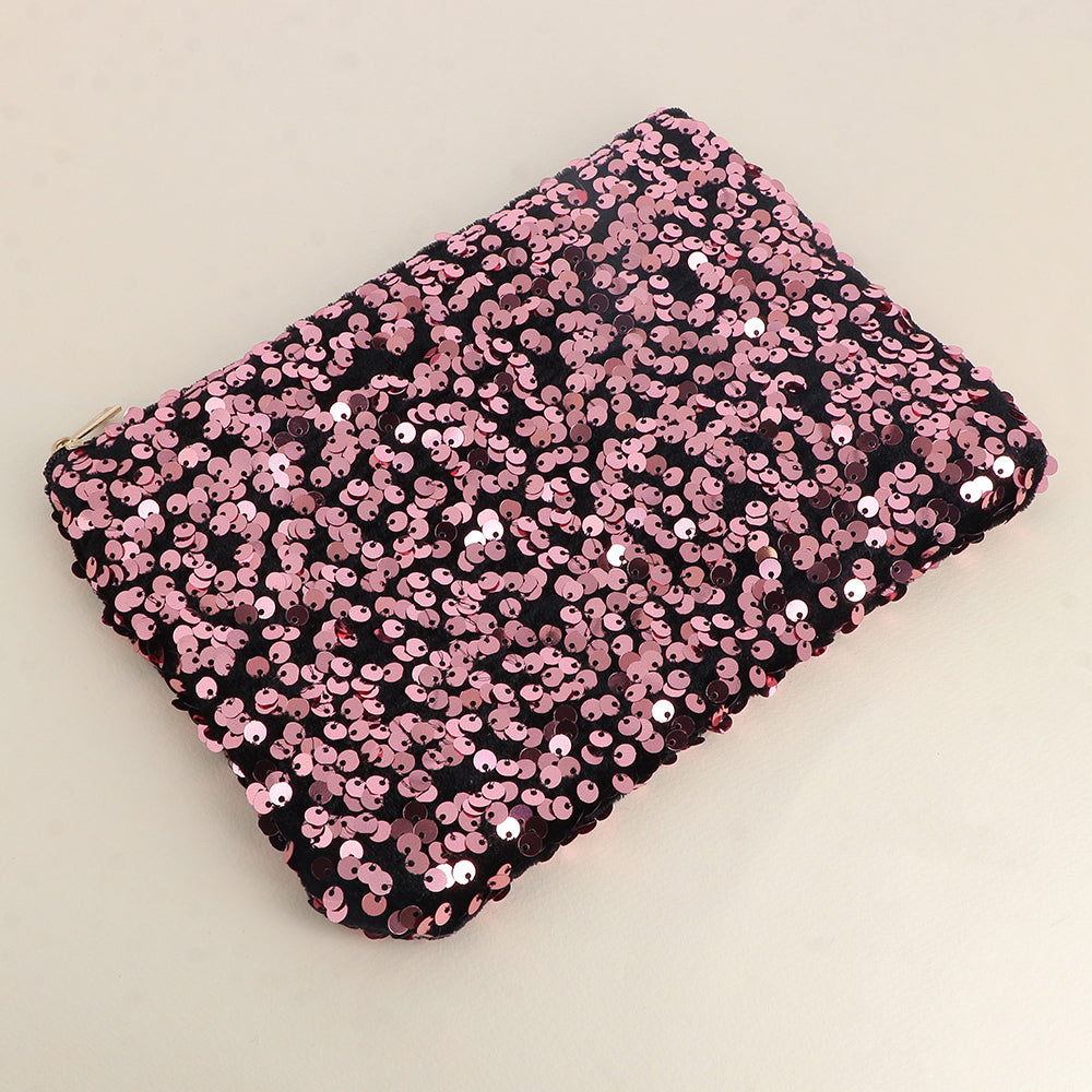 Trousse pailletée - Fuchsia