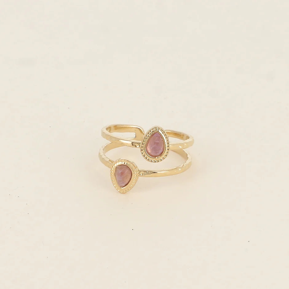 Bague Stéphanie - Quartz rose