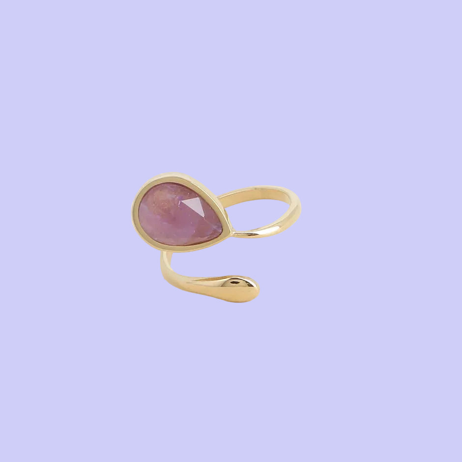 Bague - Goutte violette