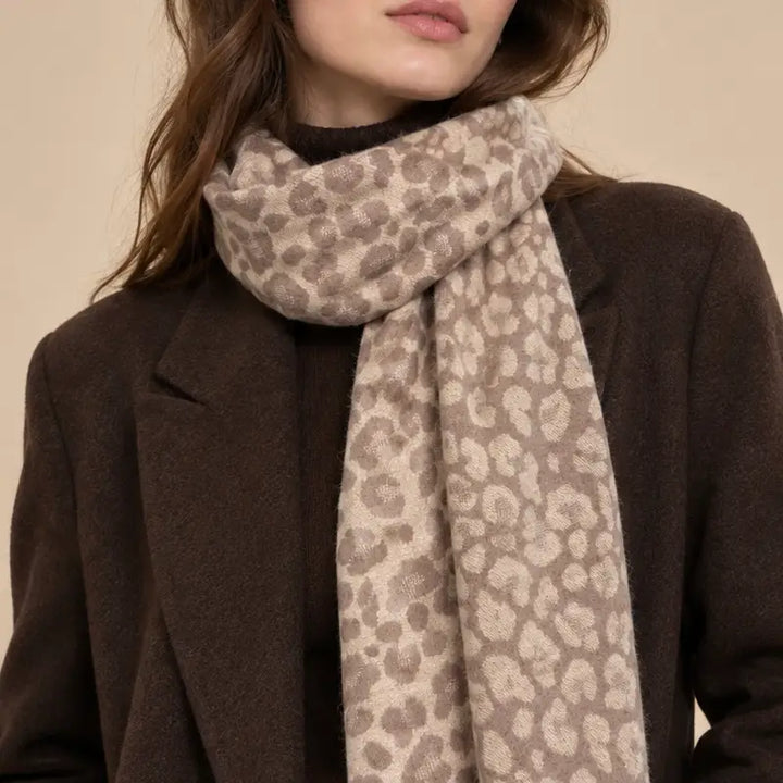 Echarpe a frange - léo Beige