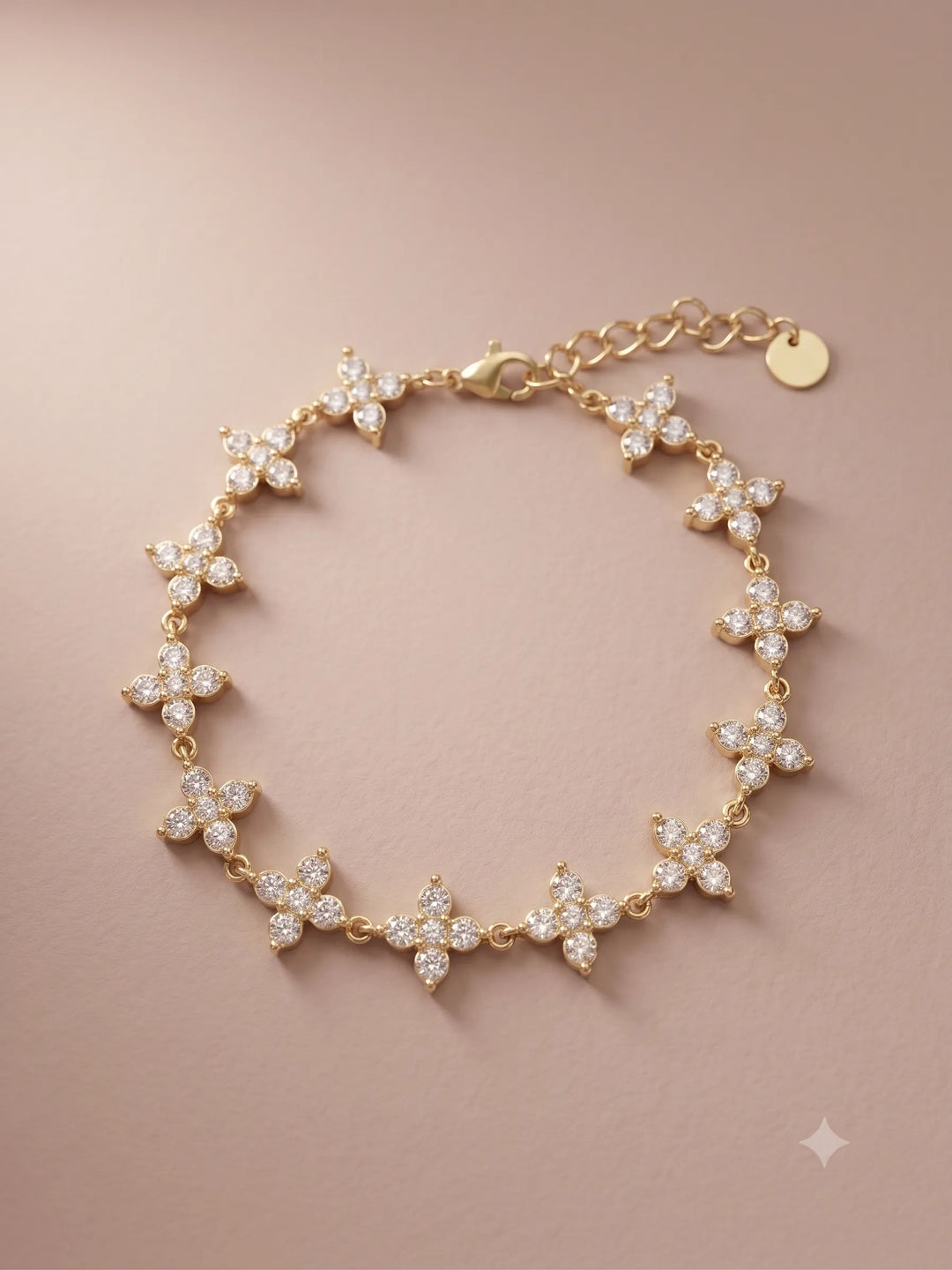 Bracelet Fleur Doré - Doré