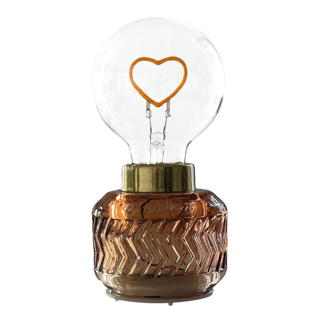 Déco LED Vaness coeur ambre à piles
