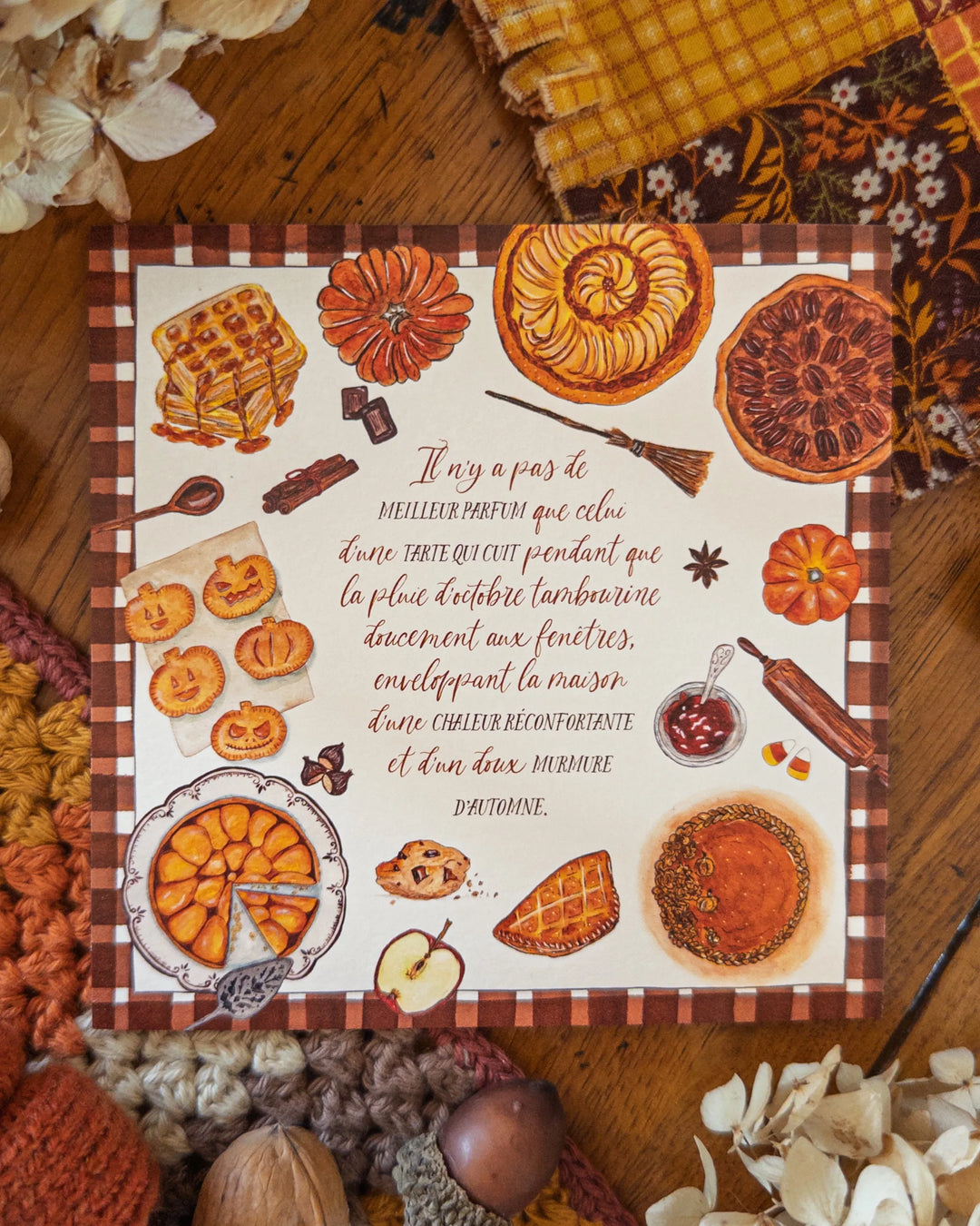 Carte Tarte d'automne