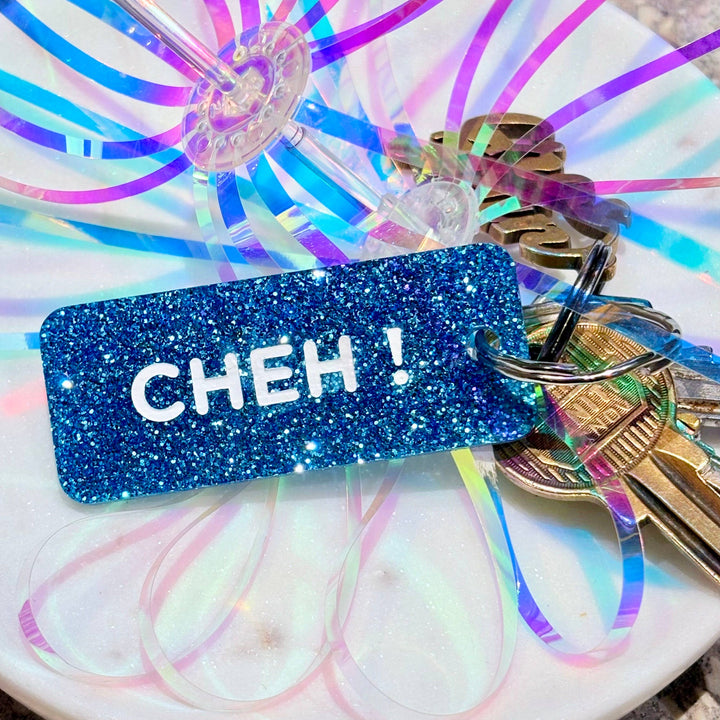 Porte-clés à paillettes - CHEH !