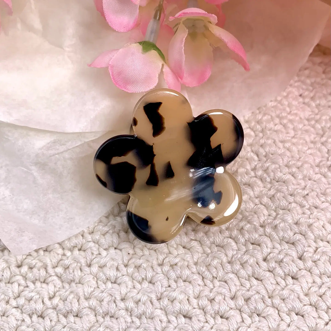 Mini pince - Fleur léopard beige