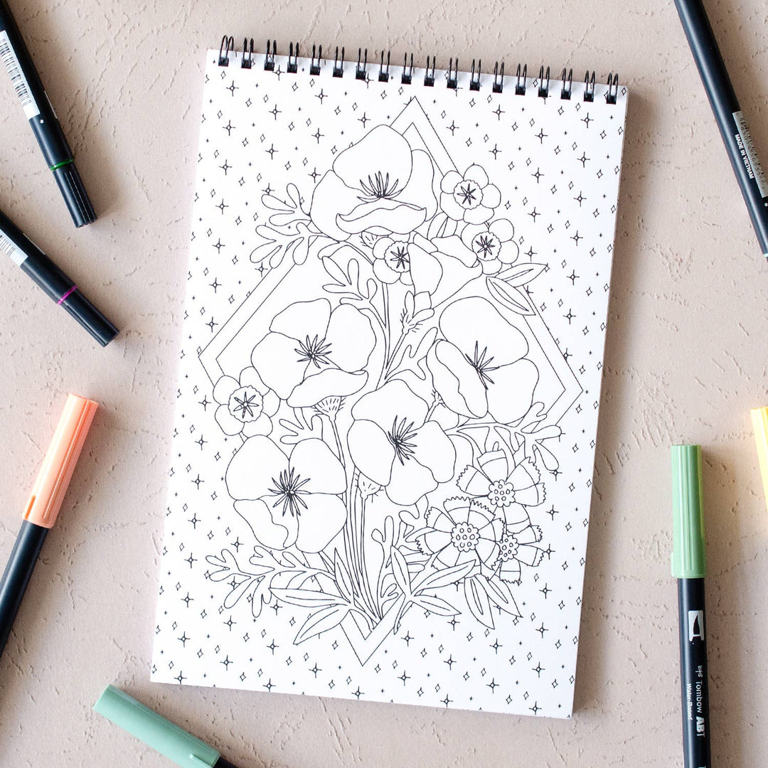 Livre de coloriage Wildflowers