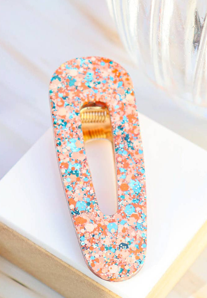 Barrette Paillettes Pumpkin