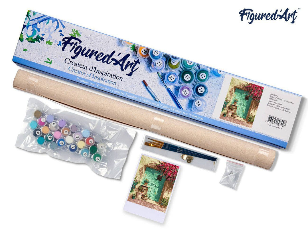 Peinture par numéros : Porte verte