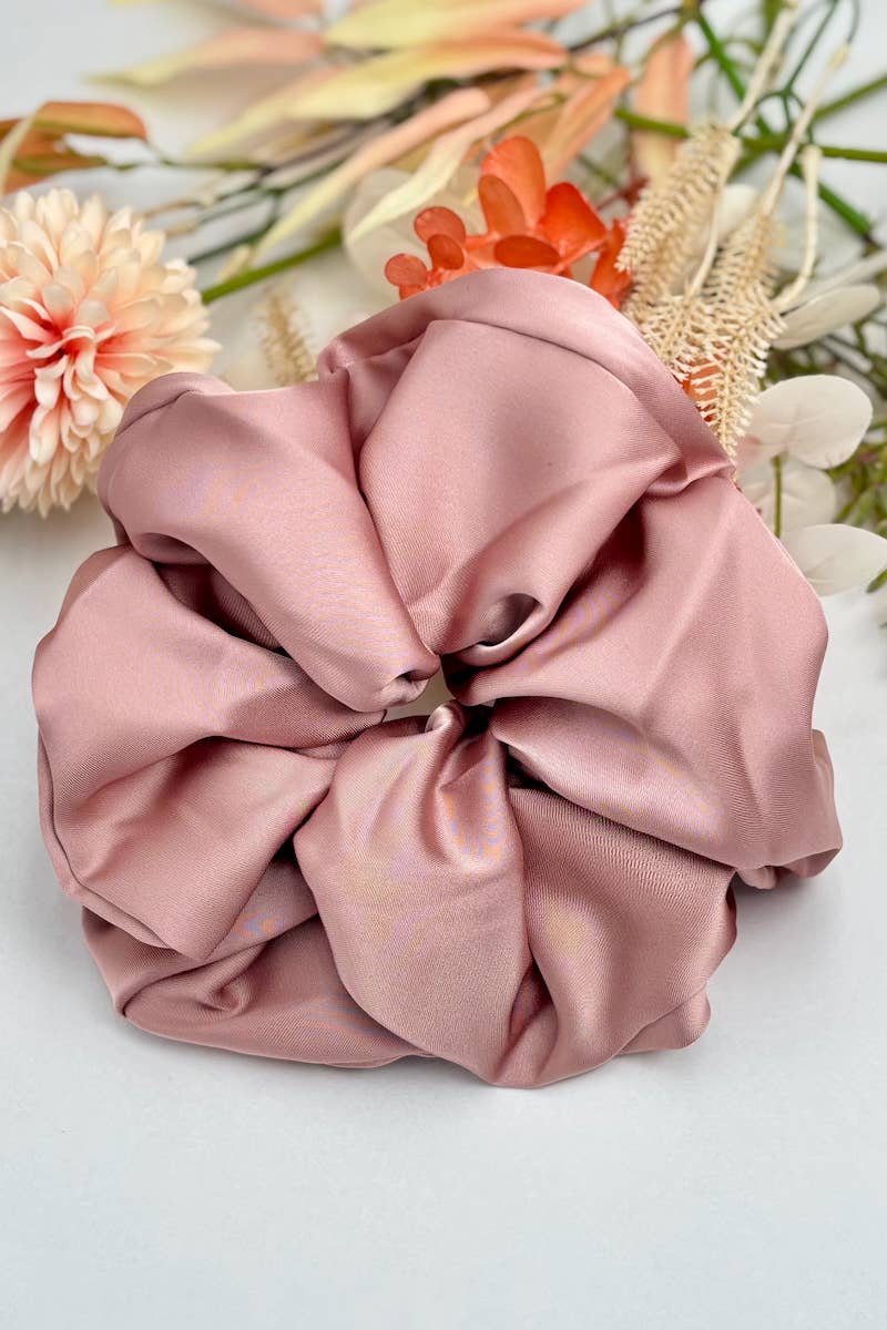 Chouchou en satin -  Rose