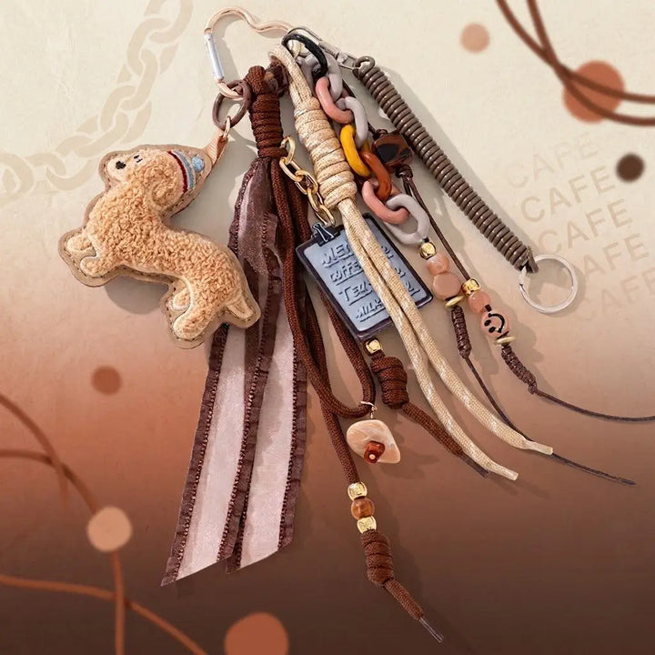 GriGri Multi breloque - caniche & tons café